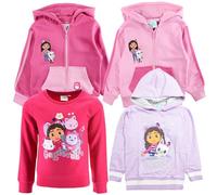 Gabby’s Dollhouse Felpa Bambina Ufficiale - Modelli Girocollo o con Cappuccio - Calda e Morbida in Cotone - Personaggi Cartoni Animati Gabby - Idea Regalo - Taglie 2-9 Anni [60235 Fucsia - 6 Anni]