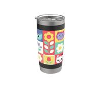 Gabby’s Dollhouse Floral Tile Grid Bicchiere termico in acciaio inox doppia parete