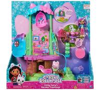 Gabby's Dollhouse , set di gioco trasformabile Garden Treehouse con luci, 2 personaggi, 5 accessori, 1 scatola con sorpresa, 3 mobili, giocattoli per bambini dai 3 anni in su