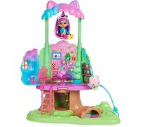 Gabby's Dollhouse , set di gioco trasformabile Garden Treehouse con luci, 2 personaggi, 5 accessori, 1 scatola con sorpresa, 3 mobili, giocattoli per bambini dai 3 anni in su