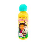 Gabby's Doll House Bottiglia Riutilizzabile, Borraccia Kitty Fairy e Pandy Paws Design in Alluminio Resistente, Borraccia per Ragazze, Bottiglia da Viaggio, Capacità 500 ml (Verde), GBD-0009