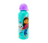 Gabby's Doll House Bottiglia Riutilizzabile, Borraccia Kitty Fairy e Pandy Paws Design in Alluminio Resistente, Borraccia per Ragazze, Bottiglia da Viaggio, Capacità 500 ml (Lila), GBD-0009