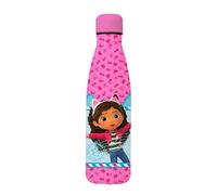 Gabby's Doll House Bottiglia Termica Riutilizzabile, Borraccia in Alluminio Design Pandy Paws e Gabby per Ragazze, Borraccia da Viaggio, Capacità 500 ml | Rosa, GBD-7881