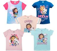 Gabby's Dollhouse - Bambina - T-Shirt Maglia Maglietta a Maniche Corte - Primavera Estate 100% Cotone [2032 Verde - 3 Anni]