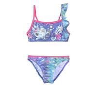 Gabby's Dollhouse Bikini Due Pezzi per Bambine, Costume da Bagno con Stampa Sirena e Gatto (IT, età, 3 Anni, Regular, Blu)