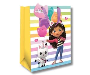 Gabbys Dollhouse Borsa regalo per ragazze, ideale per feste e compleanni per i fan di Gabbys Dollhouse di tutte le età, con licenza ufficiale e risorse responsabili, 33 x 26 x 13,5 cm, multicolore