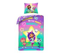 Gabby's DOLLHOUSE Casa Bambole Set Letto Copripiumino 140x200cm 100% POLIESTERE