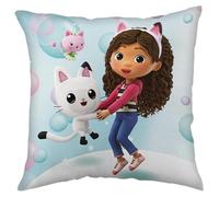 Gabby's Dollhouse, cuscino decorativo per bambini, 40 x 40 cm, con morbida imbottitura in microfibra e morbida federa in poliestere, stampa su entrambi i lati, cuscino imbottito Gabby's Dollhouse.
