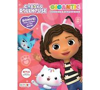 Gabby's Dollhouse Gigantic Coloring and Activity Book - Includes Games, Puzzles, Mazes and with Bonus Door Hanger on The Back - Officially Licensed (Pack of 1)