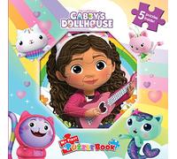 Gabby's Dollhouse My First Puzzle Book - Jigsaw Puzzles for kids, 10-page board book, 5 puzzles to enjoy