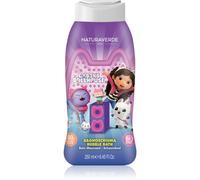 NATURAVERDE Kids - Bagnoschiuma Gabby's Dollhouse 250ml, Formula Delicata con Estratto di Camomilla, Dermatologicamente Testato