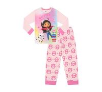 Gabby's Dollhouse Pigiama lungo rosa con glitter per ragazze rende tutto migliore, rosa, 6-7 Years