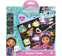 Gabby's Dollhouse Scratch Cards, Set of 6, Arts and Crafts for Chidren, Ideal fo