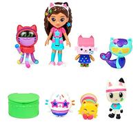 Gabby's Dollhouse , Set di personaggi a tema festa da ballo con bambola di Gabby, 6 gatti giocattolo e accessori, per bambini dai 3 anni in su.