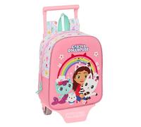 Safta Gabby´´s Dollhouse 6l Wheeled Backpack Rosa Bambini