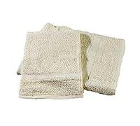 Gabel 8033478149706 Set Asciugamano con Ospite, Tinta Unita, Ecru, 100 x 60 cm