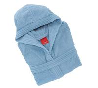 Gabel - Accappatoio adulto unisex in spugna di puro cotone idrofilo, tinta unita, peso spugna 380 gr/mq, ampie tasche, cintura e pratico cappuccio, anche come vestaglia.