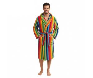 Gabel Accappatoio con cappuccio Unisex Pretti 380g/mq spugna cotone TINTO FILO (IT, Testo, XL, Regular, Regular, Barcellona)