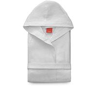 Gabel - Accappatoio in Puro Cotone Nido d'Ape con Cappuccio Tinta Unita Unisex - Golf - Bianco, XL