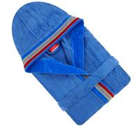 Accappatoio spugna bambino ragazzo cappuccio PONGO Gabel tinta unita bluette