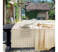 Gabel Alissa tovaglia con tovaglioli stampata su panama, Naturae (Greige, 6 posti 160x180)