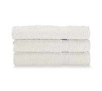 Gabel Asciugamani Viso, Spugna di Puro Cotone Idrofilo, 60 x 100 cm, Bianco, Set da 3 Pezzi, Large