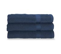 Gabel Asciugamani Viso in Spugna di Puro Cotone Idrofilo 60 x 100 cm Blu - Set da 3