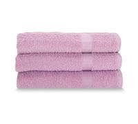 Gabel Asciugamani Viso, Spugna di Puro Cotone Idrofilo, 60 x 100 cm, Ciclamino, Set da 3 Pezzi