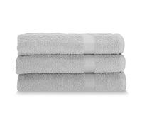 Gabel Asciugamani Viso, Spugna di Puro Cotone Idrofilo, 60 x 100 cm, Grigi0, Set da 3 Pezzi