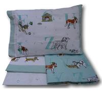 Gabel CAROSELLO. Coordinato Copriletto + Completo Lenzuola. Culla, Lettino. DOGS (Verde)