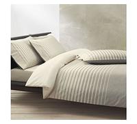 Completo copripiumino matrimoniale GABEL in madapolam di puro cotone, articolo ORIZZONTE variante GRIGIO.