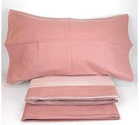 Gabel Completo Lenzuola Matrimoniale Maxi Chromo VAR. Rosè Stampato su Flanella di Puro Cotone