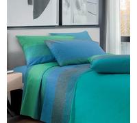 Completo lenzuola in puro cotone Gabel Richard a righe bluette