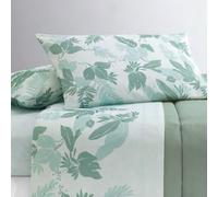 Gabel Lenzuolo flanella Ziva eucalipto (sopra lenzuolo 240x285 + sotto lenzuolo 175x200x27 + 2 federe 50x80)