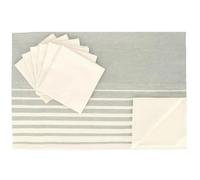 Gabel ORIZZONTE var. 14503 GRIGIO tovaglia con tovaglioli 6 posti cm 150x180