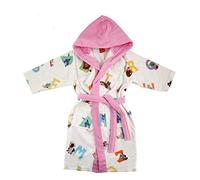 Gabel Trudi - Accappatoio Junior Alfabeto - Morbida Spugna Cimata di Puro Cotone 100% (Rosa Chiaro, Taglia 2 (6 Anni))