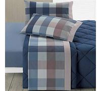 Gabel Wilson, Completo Lenzuola, Misura Piazza e Mezza, in Madapolam di 100% Cotone, Made in Italy