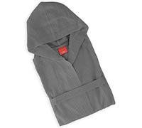 GabeLarge Golf Accappatoio con Cappuccio, Cotone, Grigio Scuro, XL
