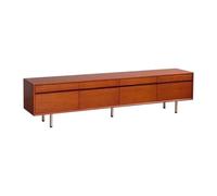 Gabinetto del Centro di Intrattenimento Mobiletto Da Pavimento Multifunzionale Retrò For La Casa, Soggiorno, Semplice Mobile Porta TV In Legno Massello Supporto della Televisione(A:180CM*40CM*50CM)