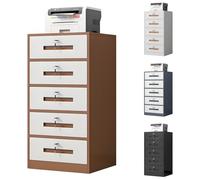 Gabinetto di archivio del metallo di 5 cassetti con la serratura, nessun montaggio richiesto, organizzatore d'acciaio di stoccaggio per l'ufficio/casa archivi