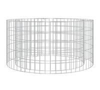 Gabion Fire Pit 100 cm Galvanized Steel | Corrosion Resistant, 3,5 mm Wire, Fill with Stones, for Garden Patio