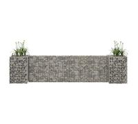 Gabion in metallo per pietre, 260 x 40 x 60 cm, gabbie in filo di acciaio, fioriere da giardino durevoli, recinzioni decorative su roccia paesaggistica, soluzioni per esterni
