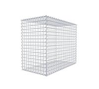 GABIONA Robusto cesti in filo metallico per pietre personalizzabili da giardino, dimensioni maglie 5 x 5 cm, spessore 4 mm, zincato tramite galvanizzazione, cestino a griglia (100 x 80 x 50 cm)