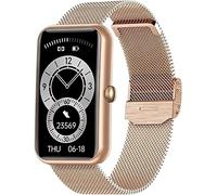 GABLOK Smartwatches Orologio da donna Sport Smartwatch da uomo Fitness Tracking Bracciale Antipioggia Smartwatch elettronico (colore : Oro e Rosa Tape, Taglia: 1)