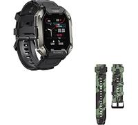 GABLOK Smartwatches Orologio da uomo Fitness Tracking Call Bluetooth 5.0 5ATM Elettronica (colore : nero n verde cinturino, taglia: 1)