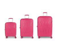 Gabol Infinity 4 ruote Set di valigie 3 pezzi con piega di espansione rosa