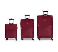 Gabol Juego 4 ruote Set di valigie 3 pezzi rosso