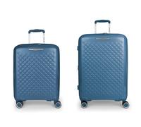 Gabol Queens 4 ruote Set di valigie 2 pezzi con piega di espansione blu