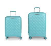 Gabol Queens 4 ruote Set di valigie 2 pezzi con piega di espansione verde