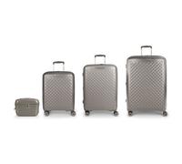 Gabol Set di valigie Queens – 4 pezzi rigide espandibili fino a 237,9 litri – Champagne